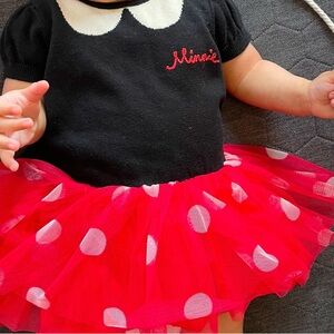 [Baby Gap/Disney] Minnie Mouse Baby Dress with Red Polka Dot Tutu - 3-6 months